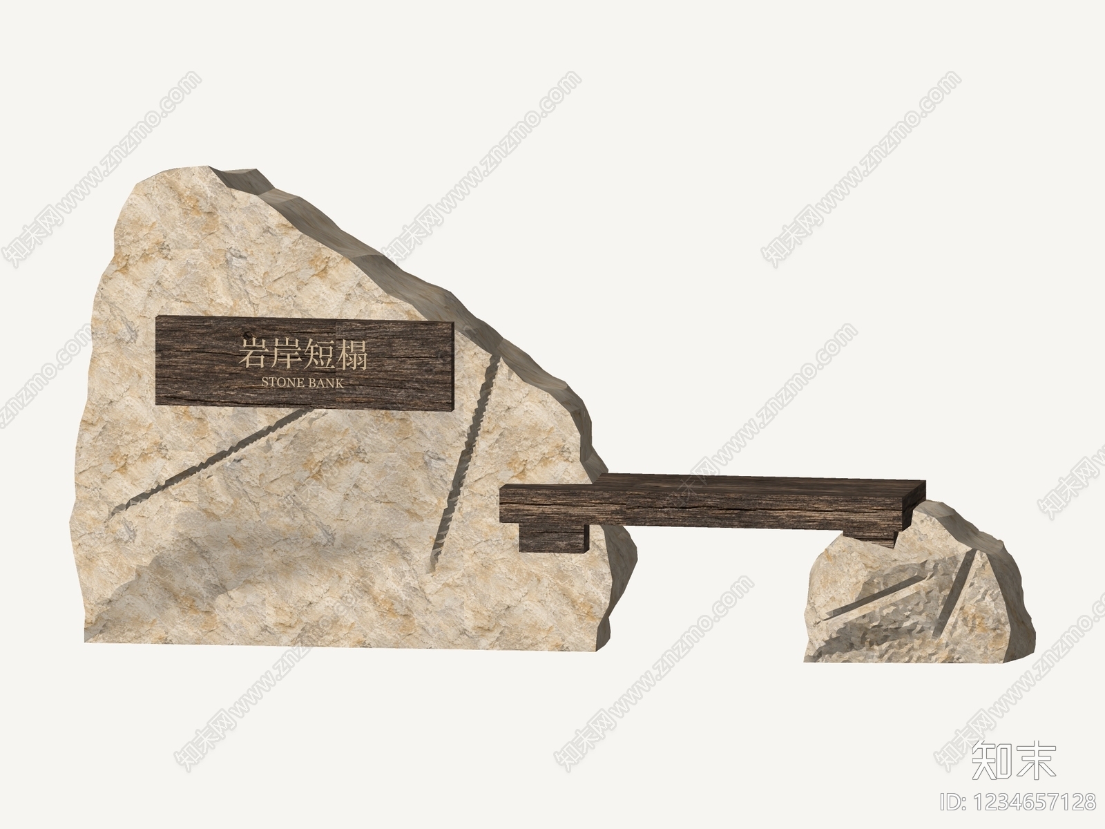 侘寂景墙3D模型下载【ID:1234657128】