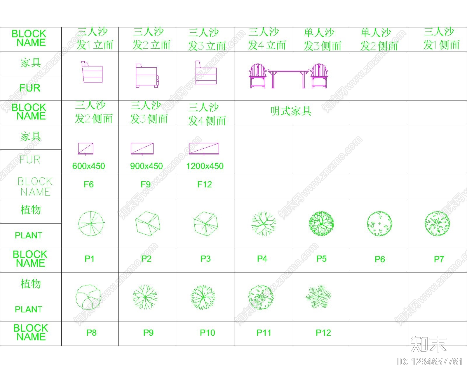 灯具图库cad施工图下载【ID:1234657761】