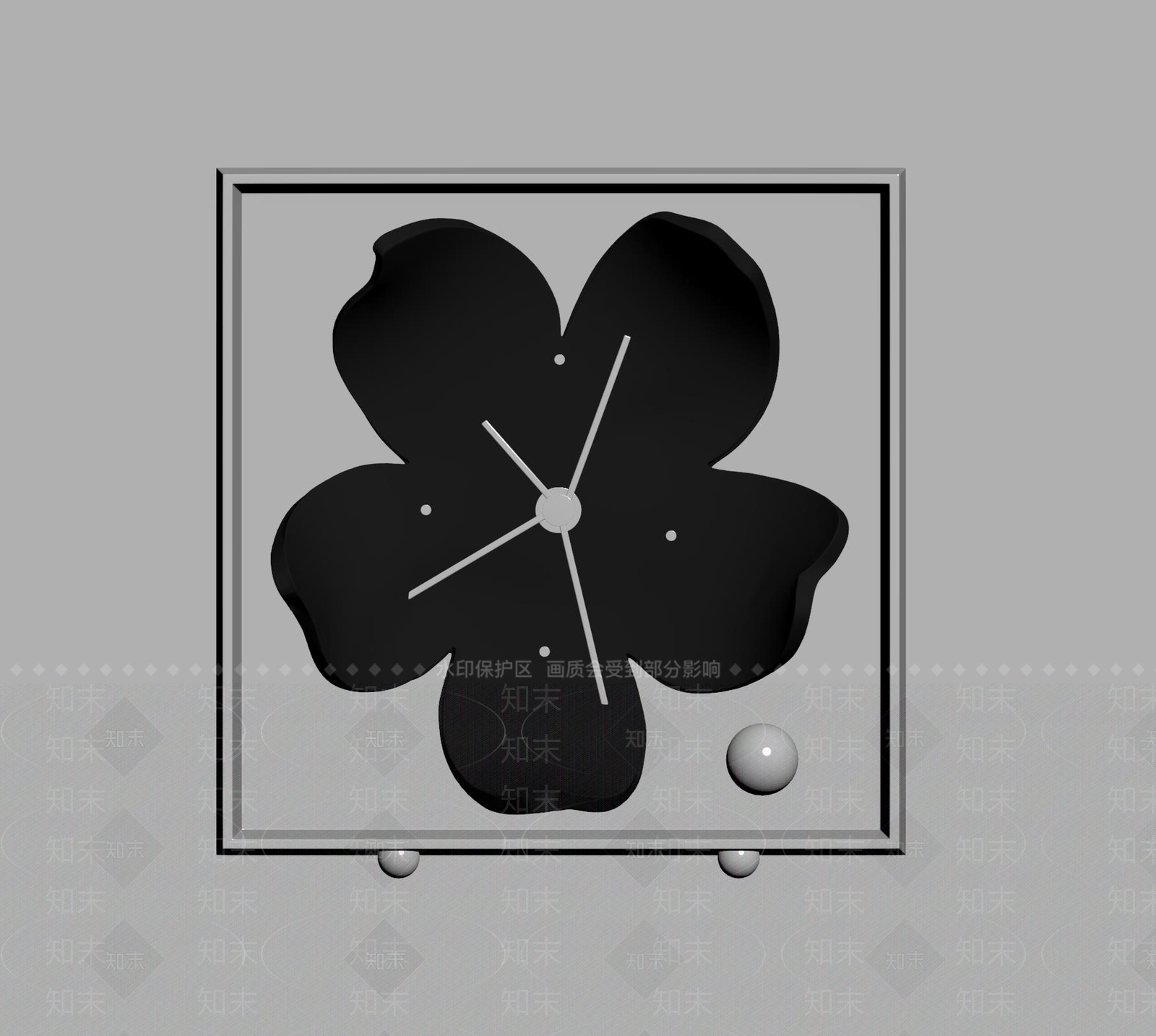 极简钟表SU模型下载【ID:1234657918】