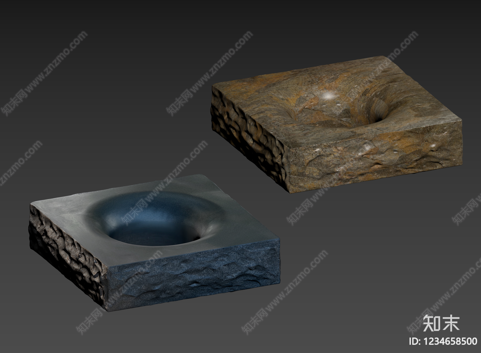 侘寂石头3D模型下载【ID:1234658500】