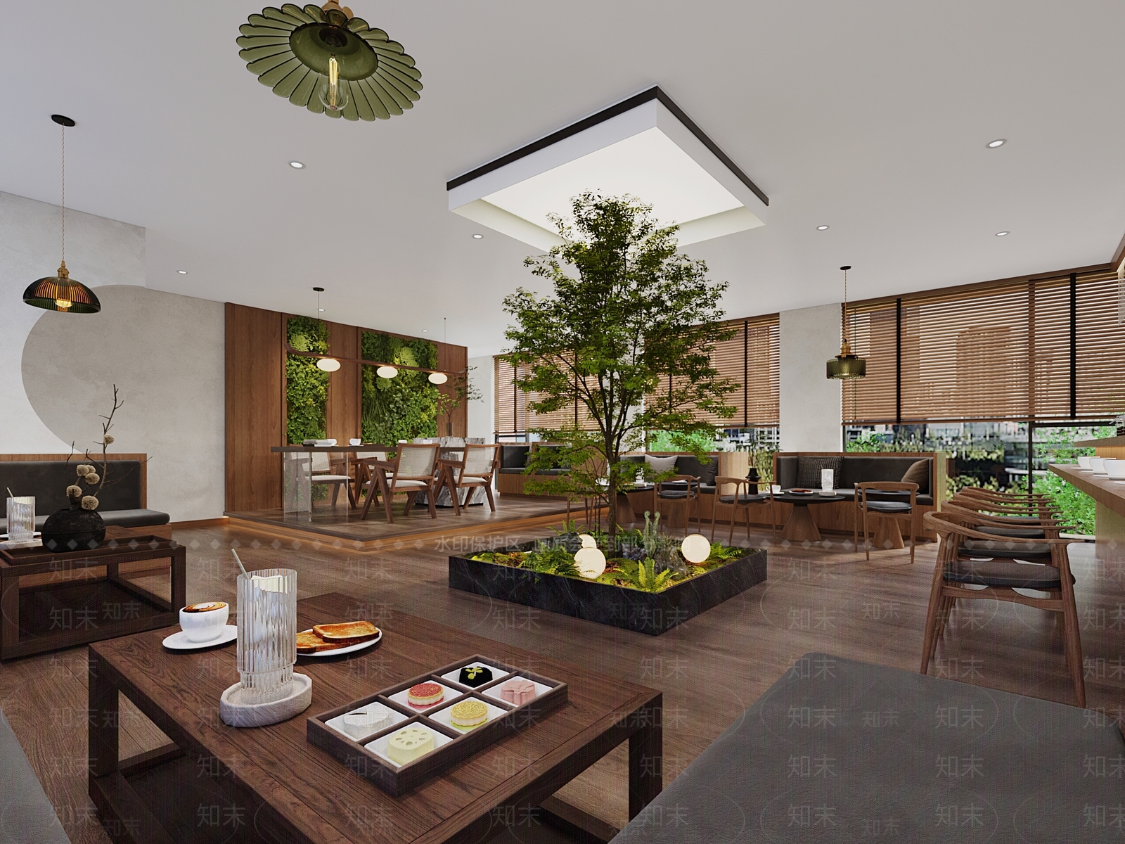新中式咖啡厅3D模型下载【ID:1234658880】