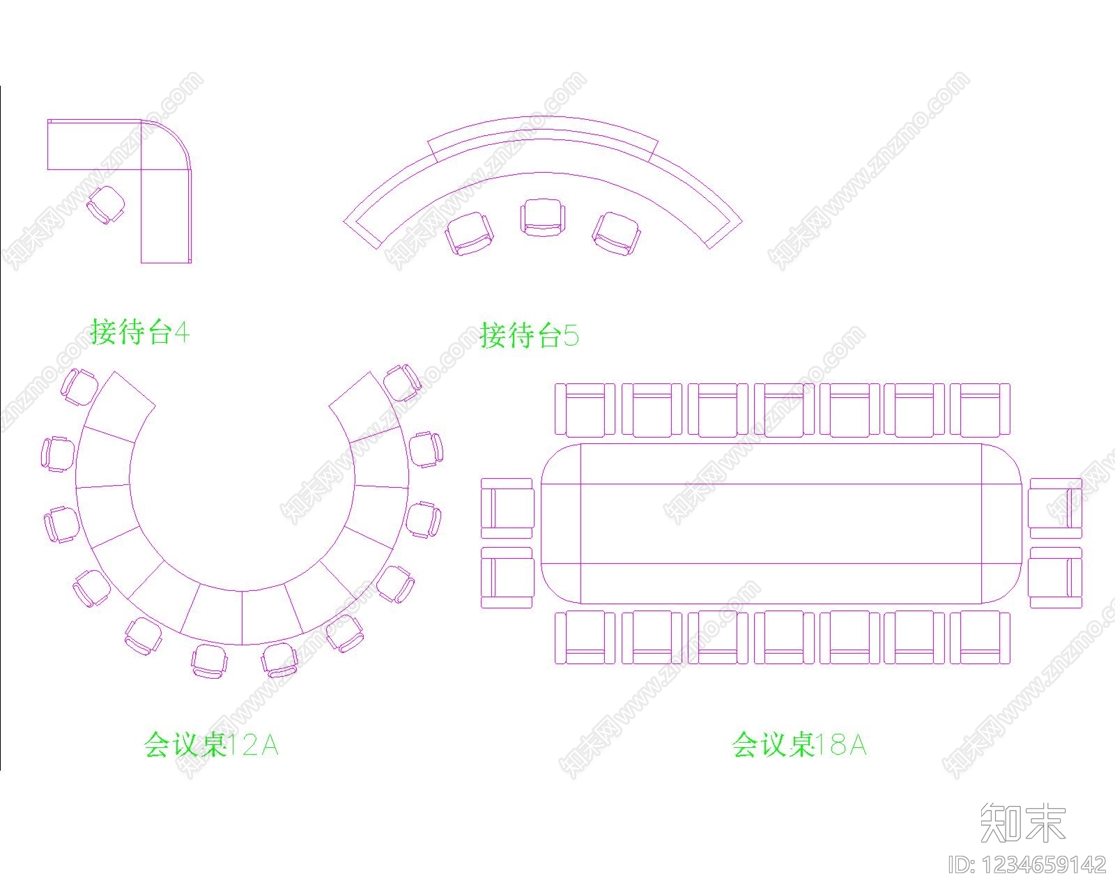 桌椅cad施工图下载【ID:1234659142】