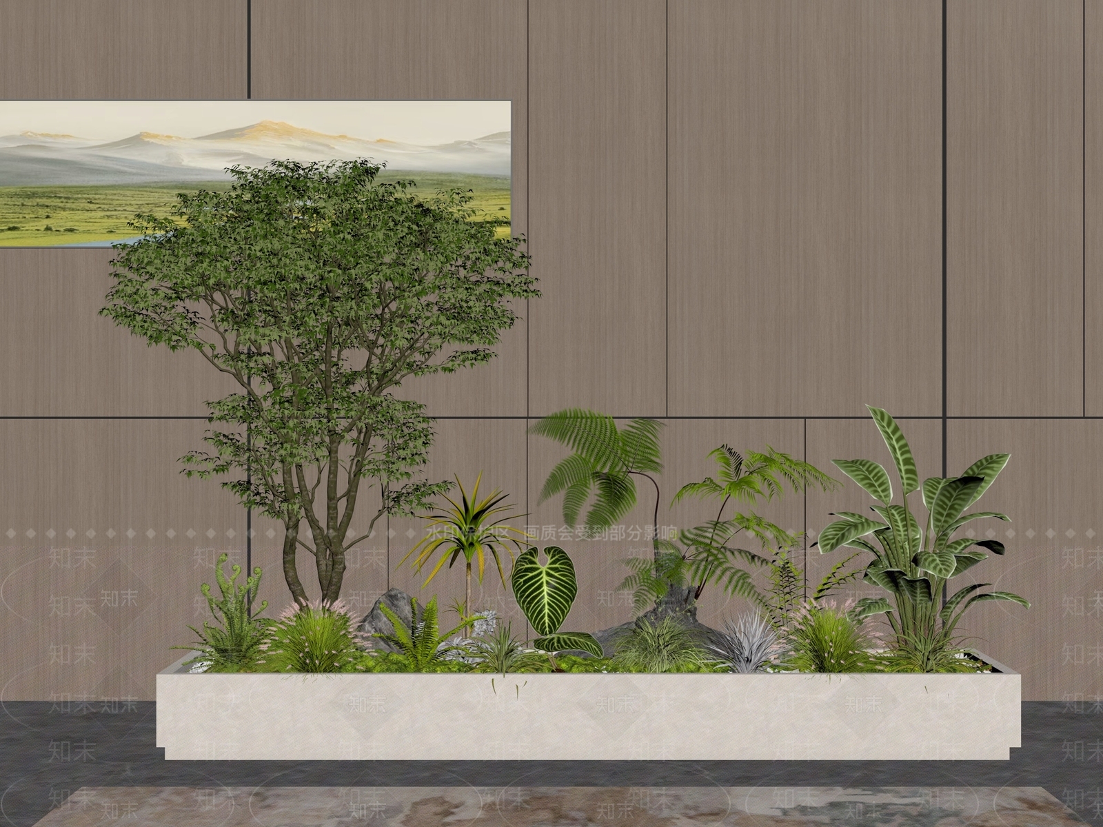 现代简约室内景观3D模型下载【ID:1234659362】