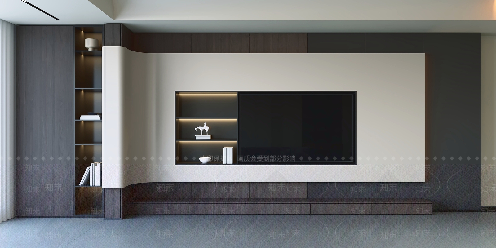 意式极简电视背景墙3D模型下载【ID:1234660965】