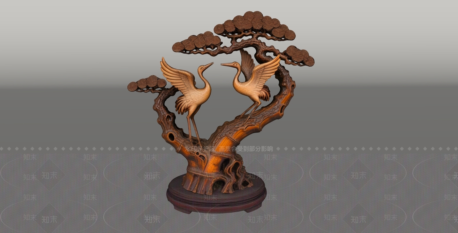 中式雕塑摆件SU模型下载【ID:1234661655】