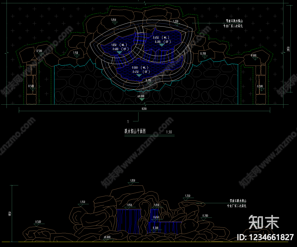 屋顶花园cad施工图下载【ID:1234661827】