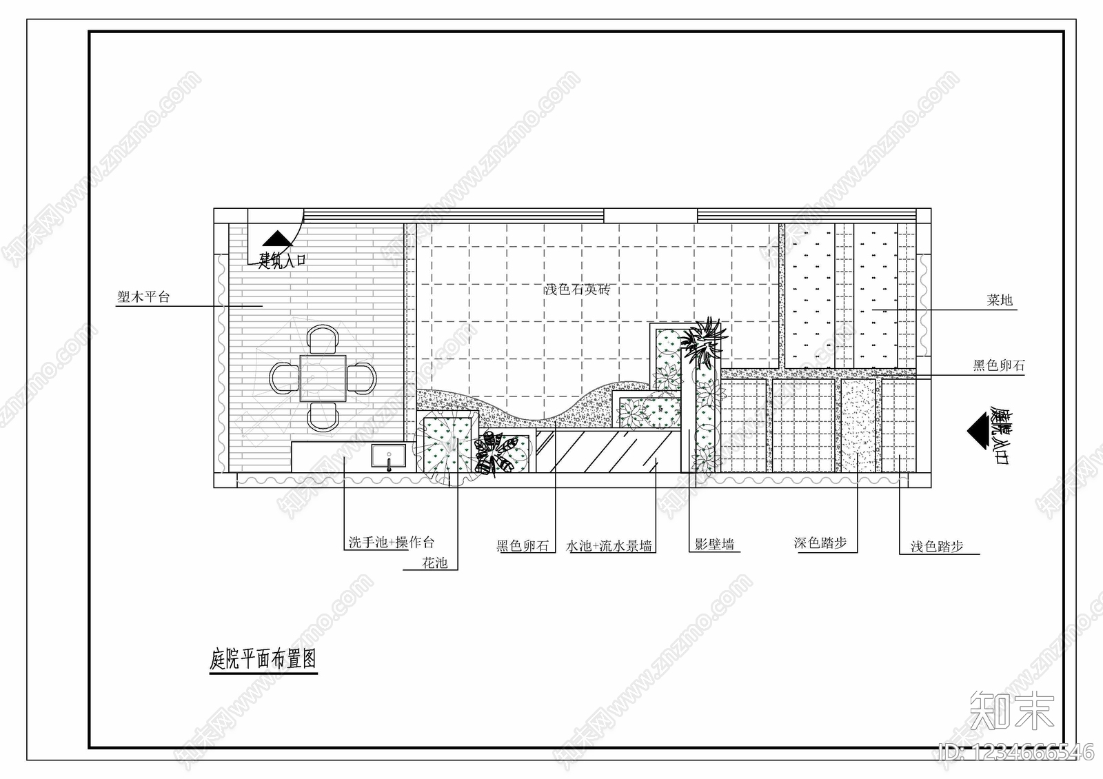 庭院cad施工图下载【ID:1234666546】