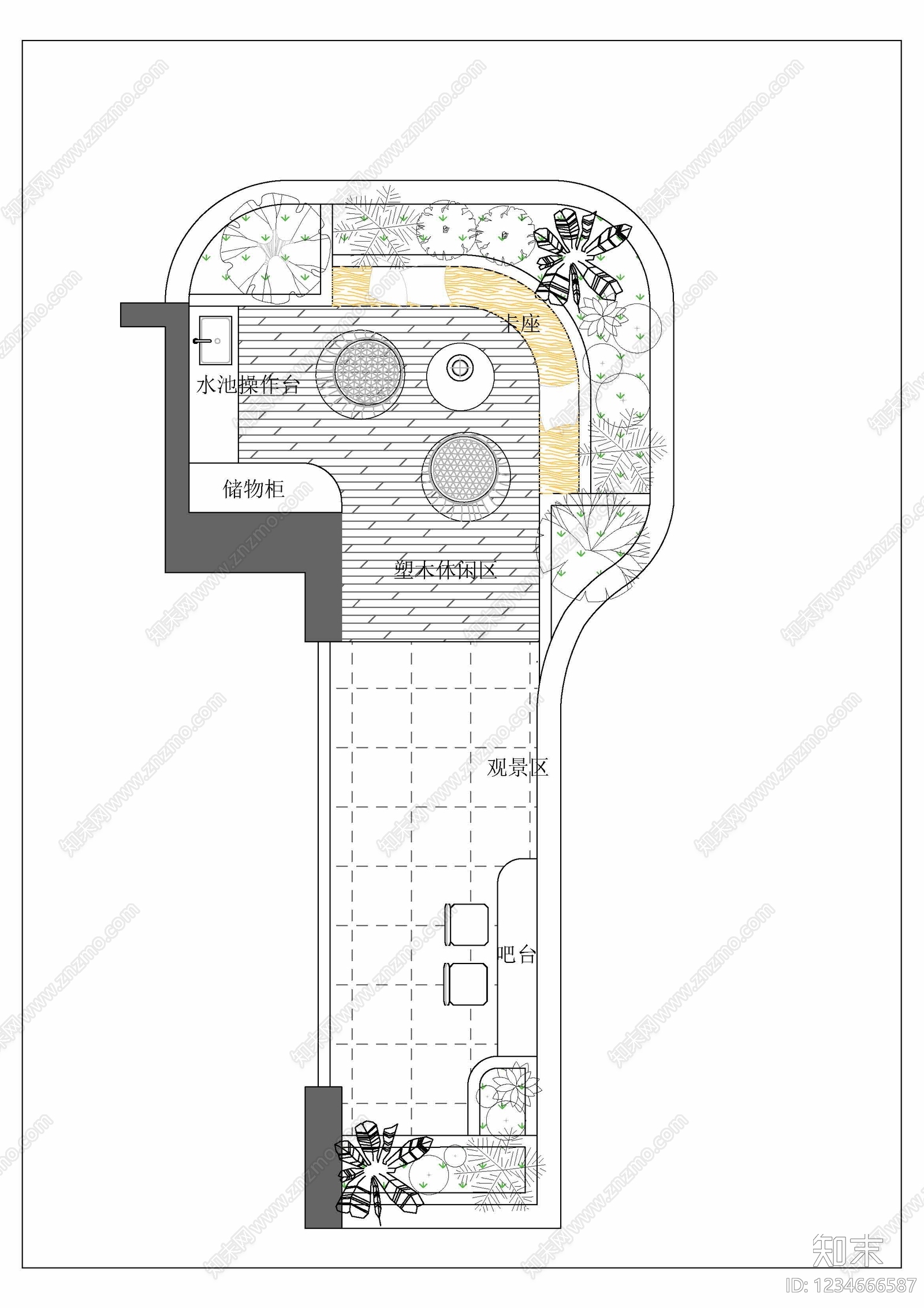 屋顶花园CAD图纸