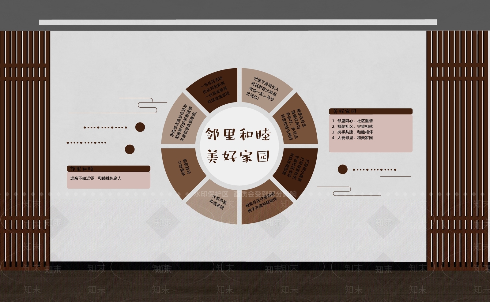 新中式社区服务中心3D模型下载【ID:1234666647】