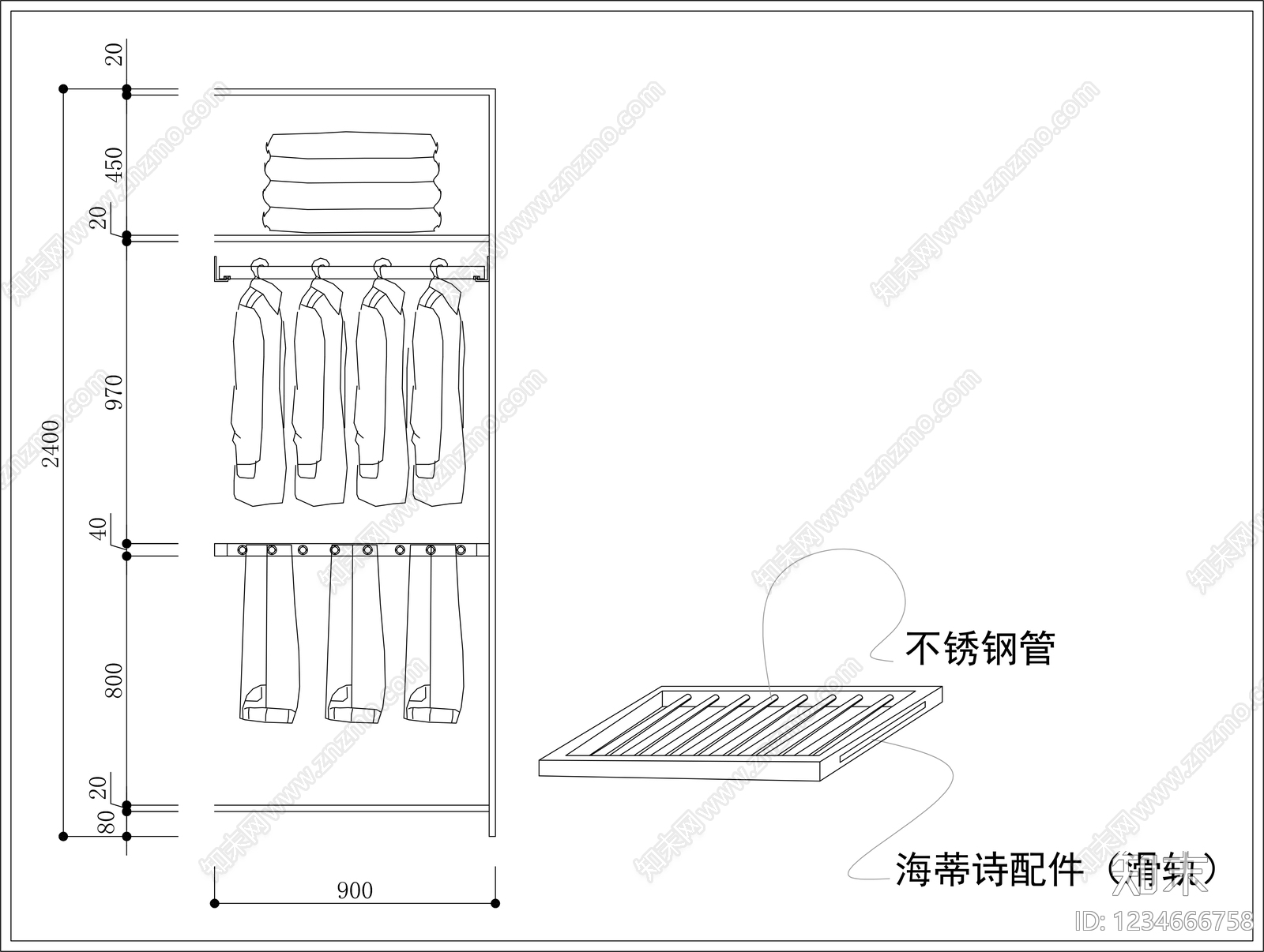柜子cad施工图下载【ID:1234666758】