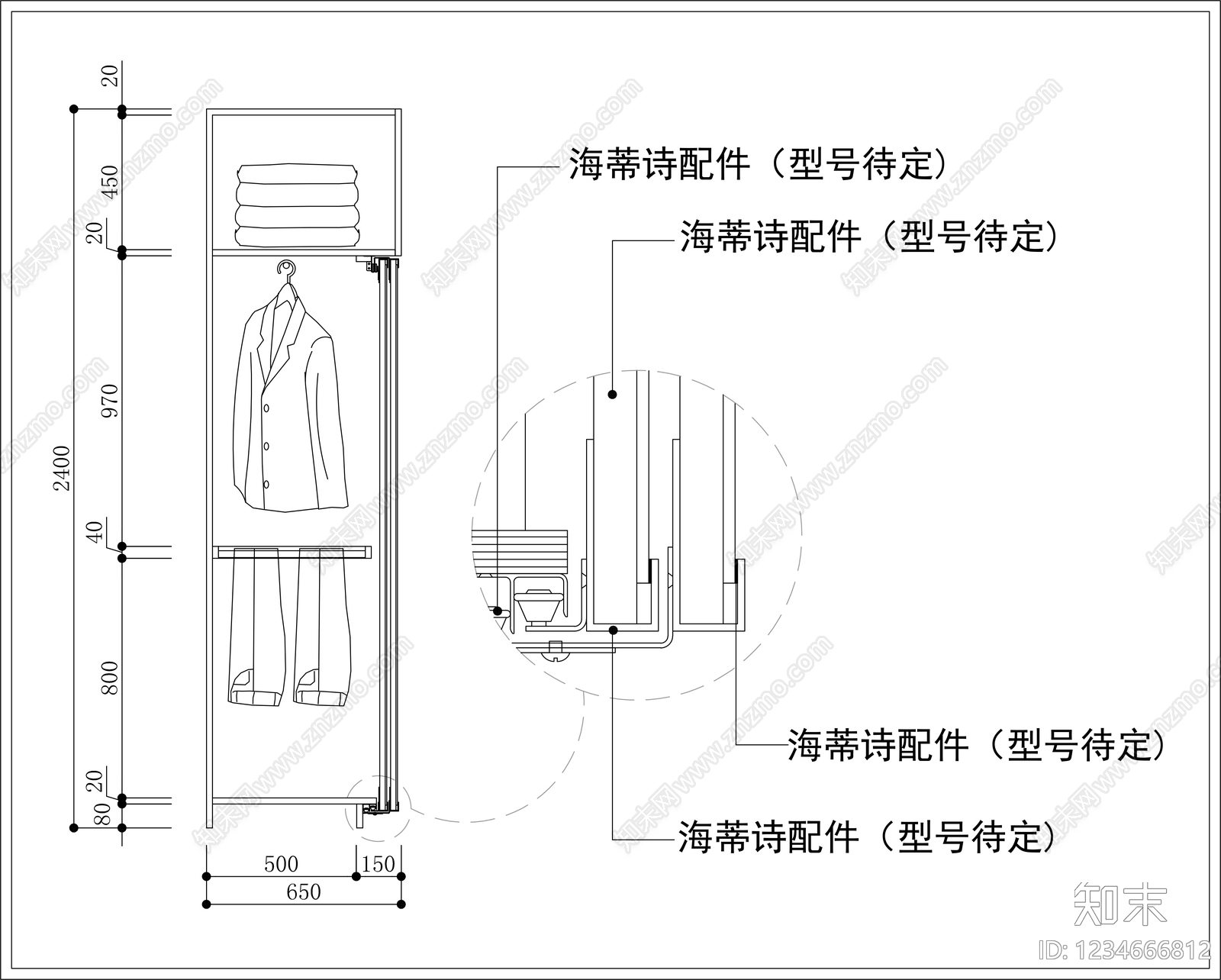 柜子cad施工图下载【ID:1234666812】