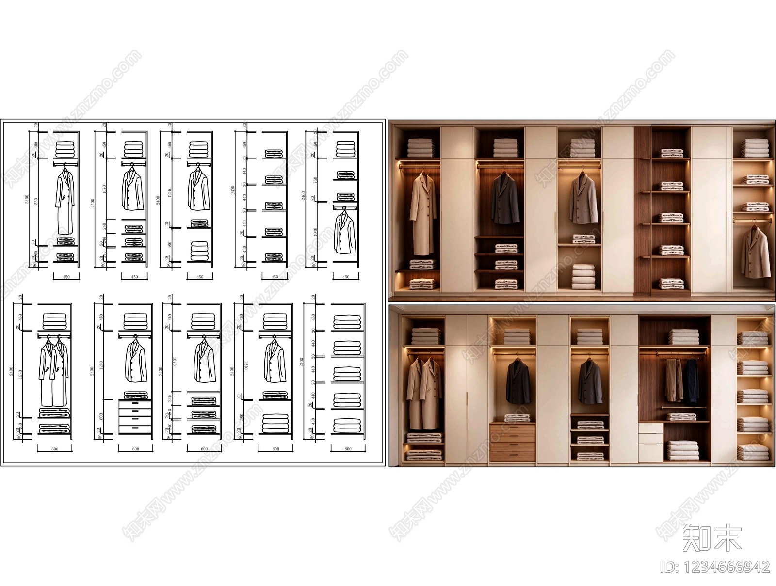 柜子cad施工图下载【ID:1234666942】