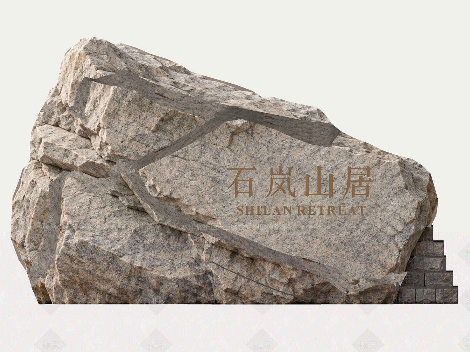 新中式景观导视3D模型下载【ID:1234668195】