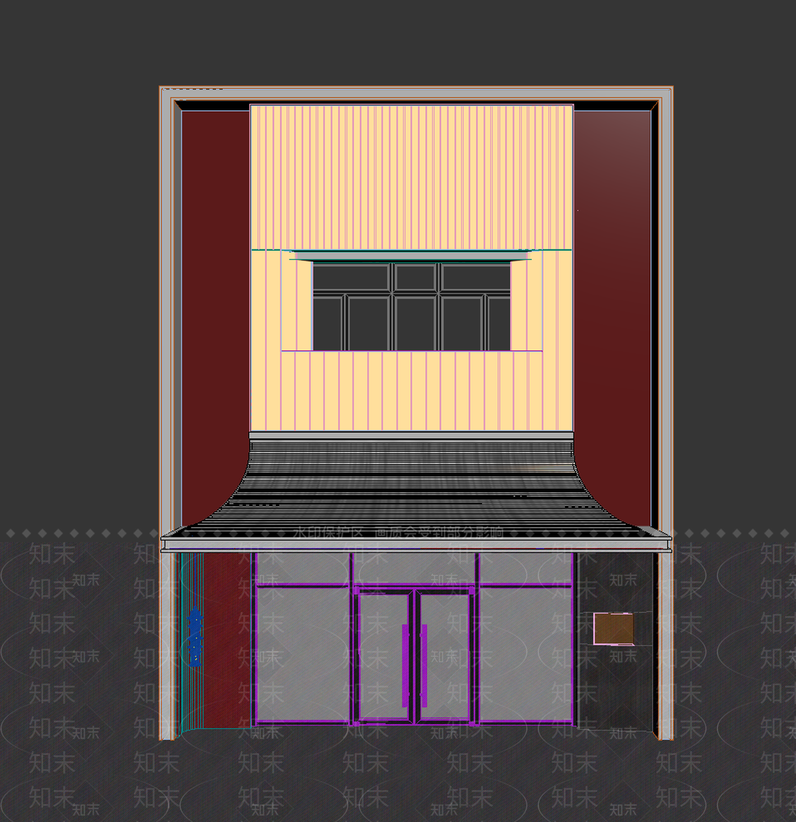 新中式其他局部构件3D模型下载【ID:1234668538】