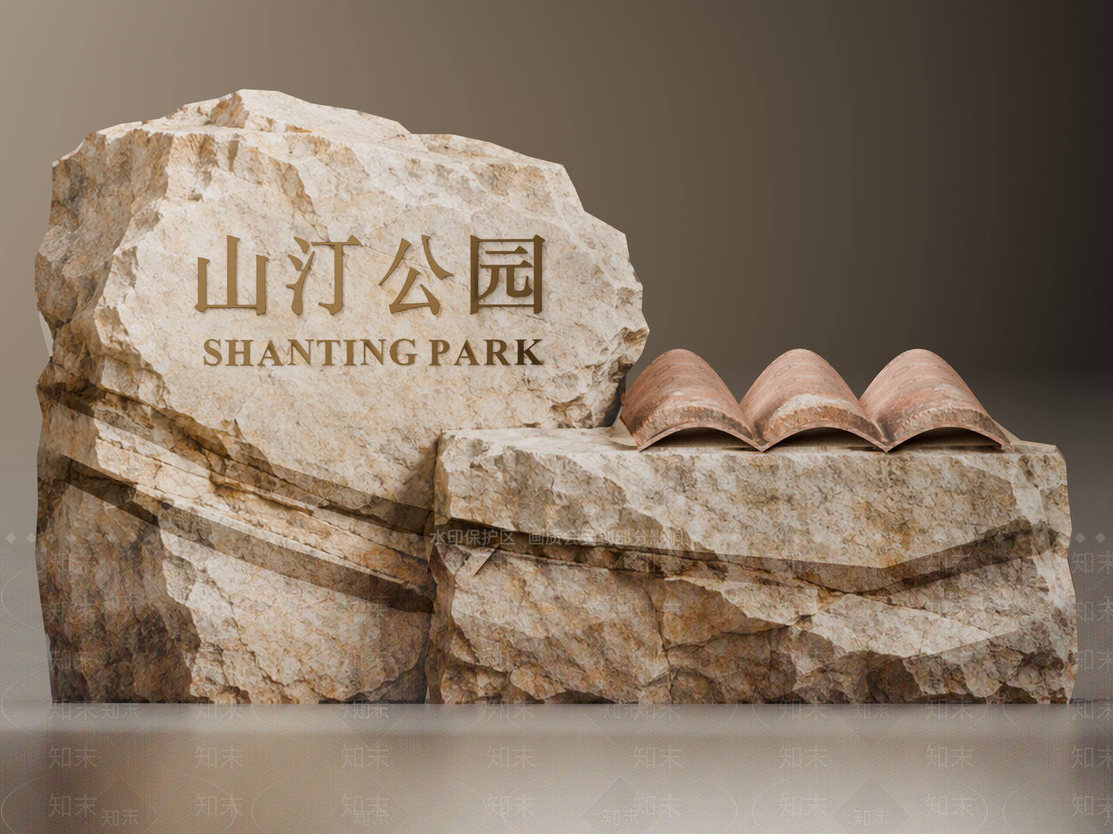 新中式景观景观导视3D模型下载【ID:1234668561】