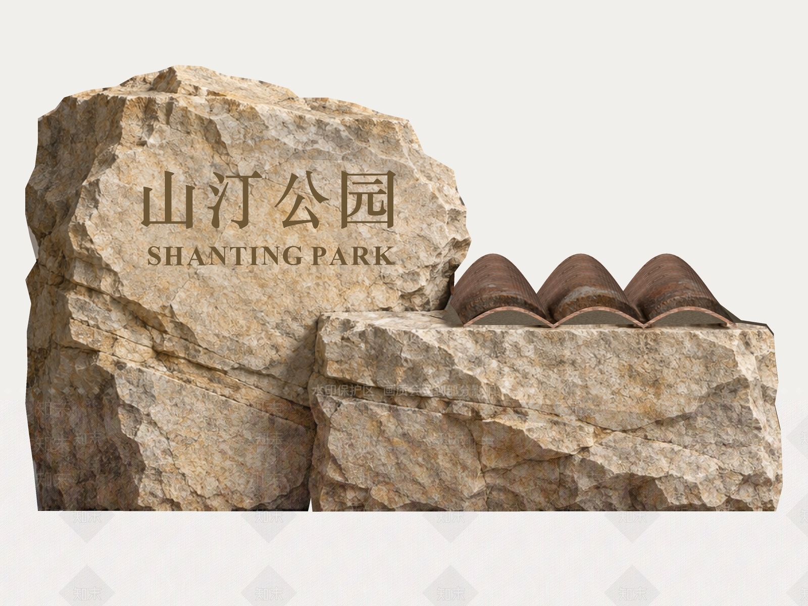 新中式景观景观导视3D模型下载【ID:1234668561】