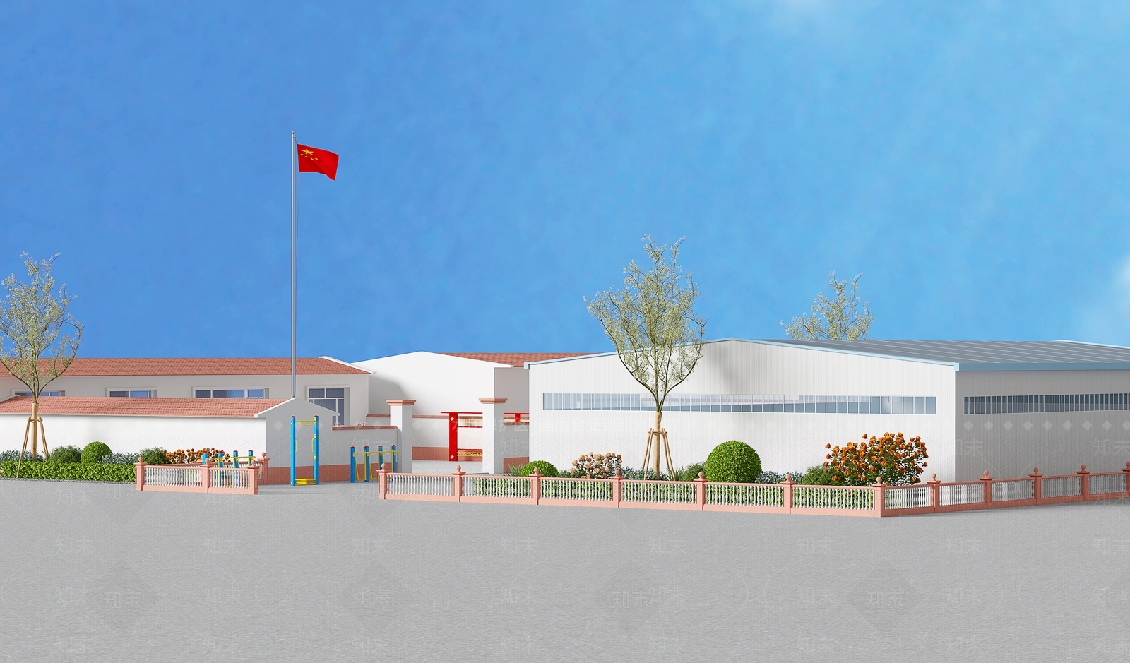 现代主义厂房3D模型下载【ID:1234668710】