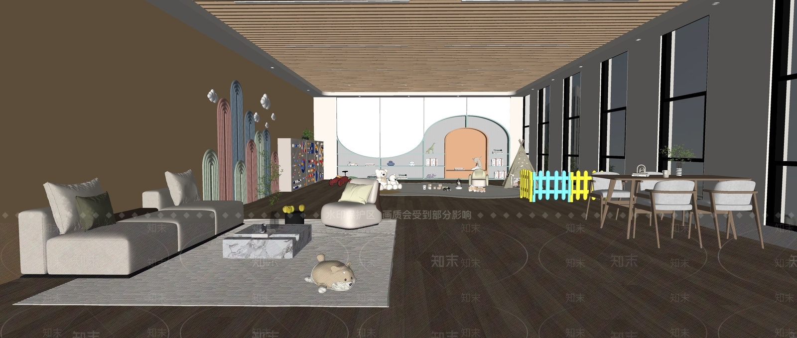 儿童活动空间SU模型下载【ID:1234670272】