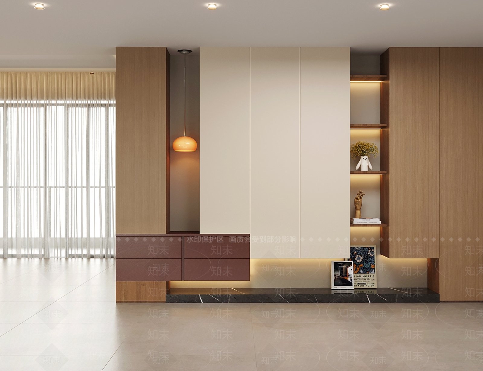 现代简约家居客厅SU模型下载【ID:1234670319】