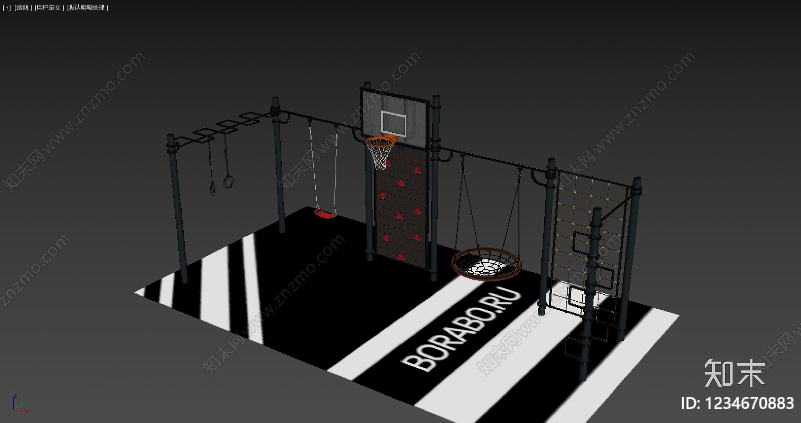现代游乐设施3D模型下载【ID:1234670883】