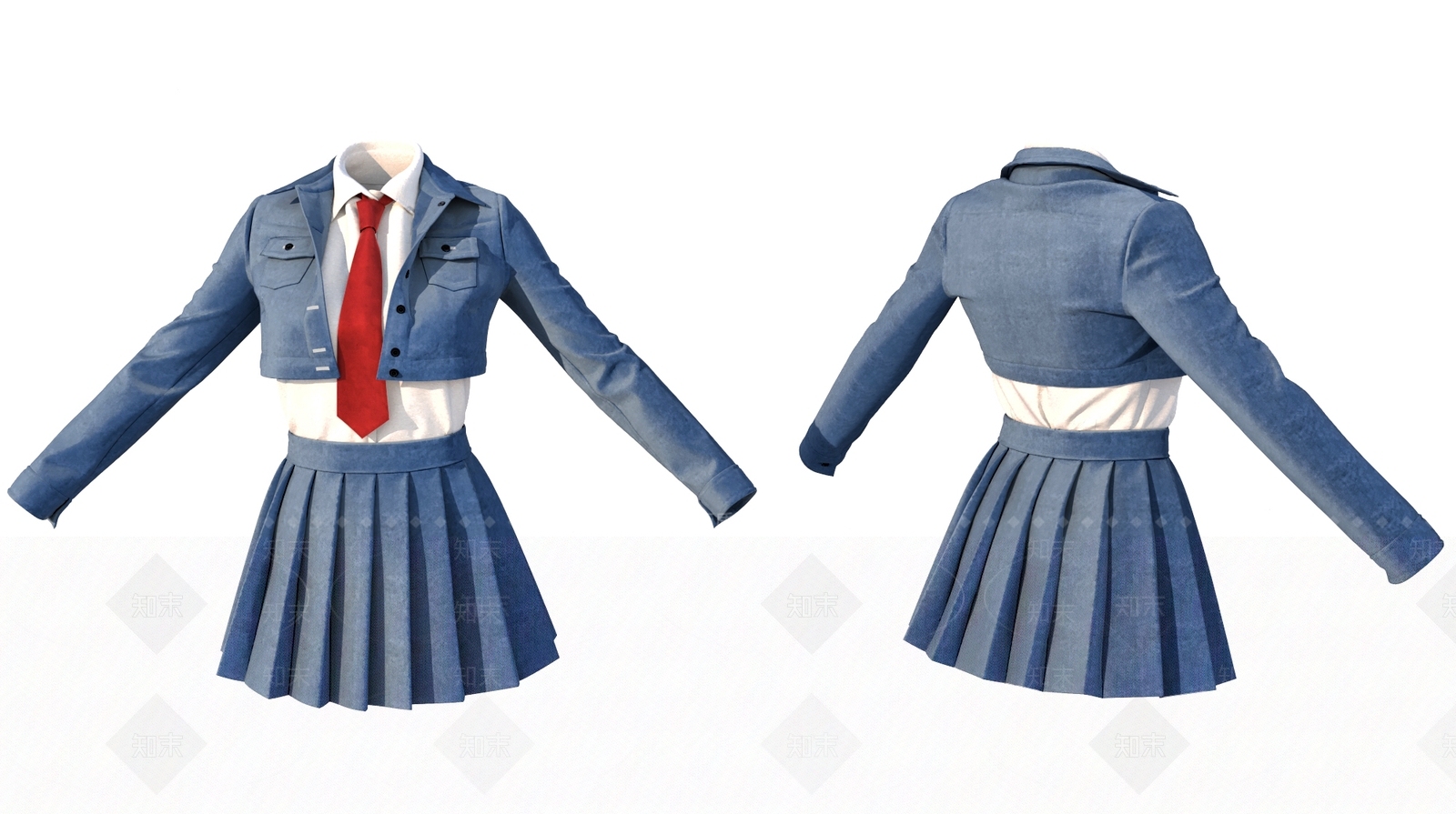 衣服3D模型渲染效果图