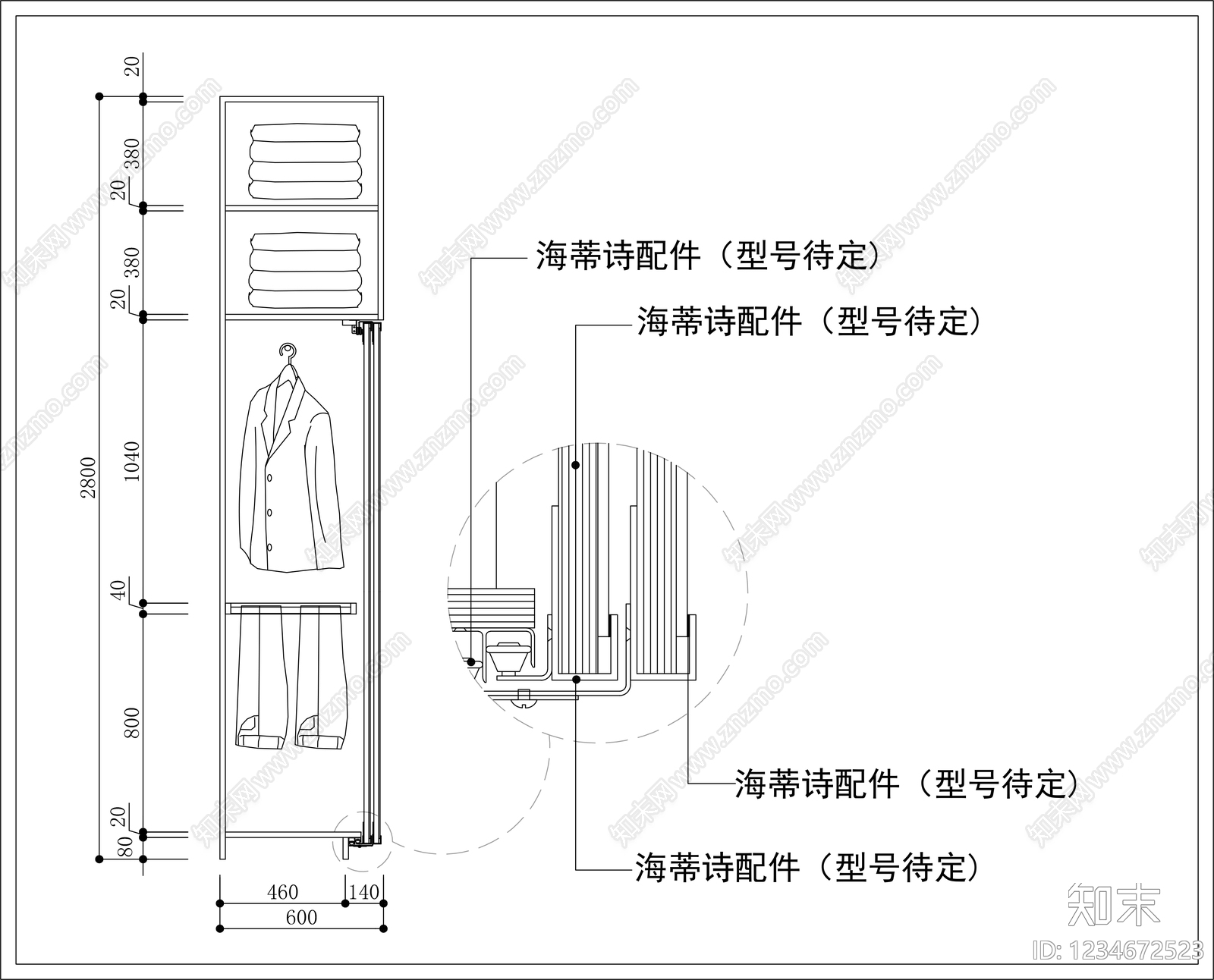 柜子cad施工图下载【ID:1234672523】