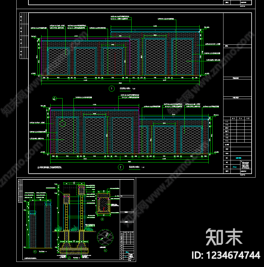口袋公园cad施工图下载【ID:1234674744】