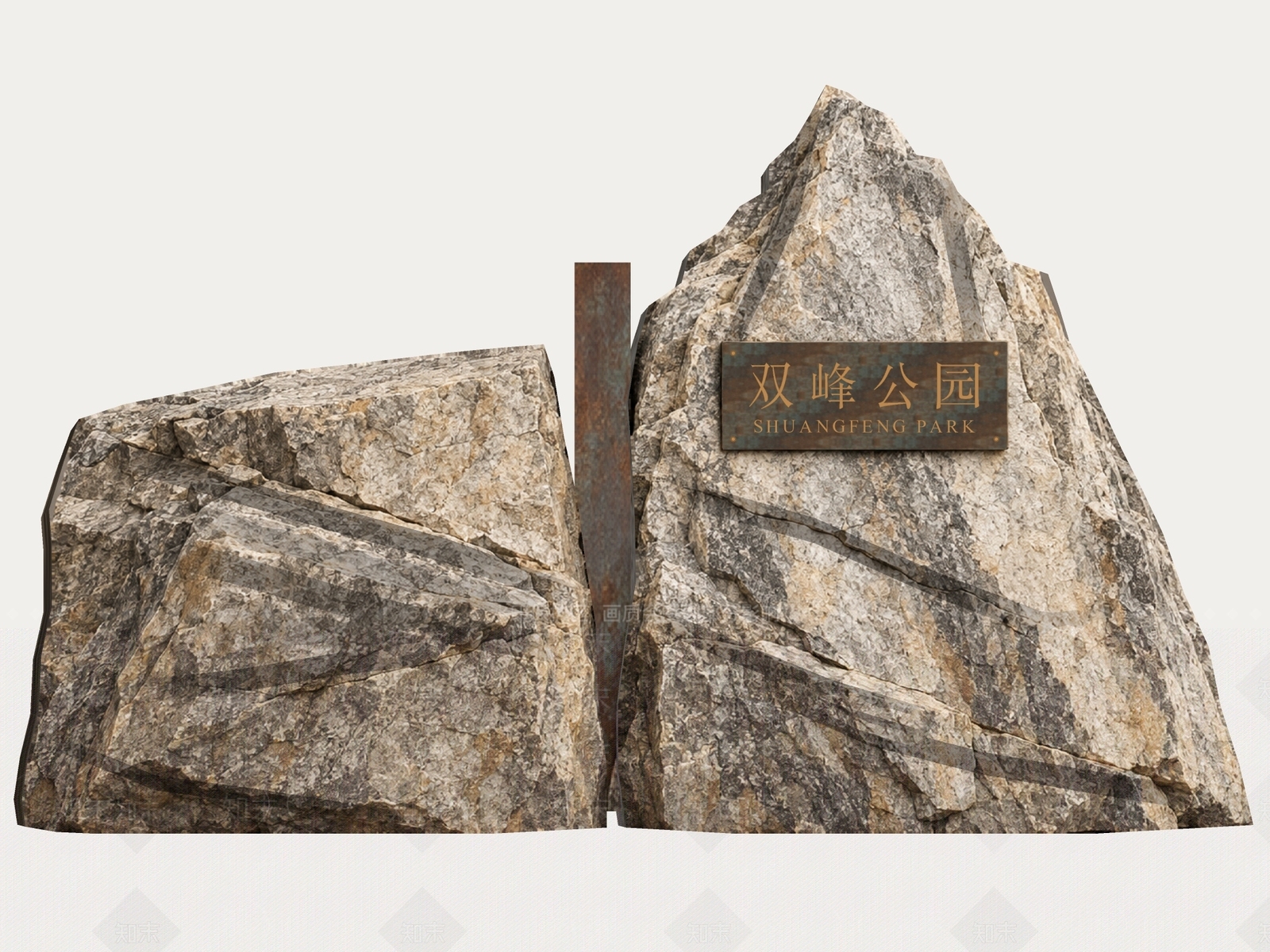 新中式景观景观导视3D模型下载【ID:1234675786】