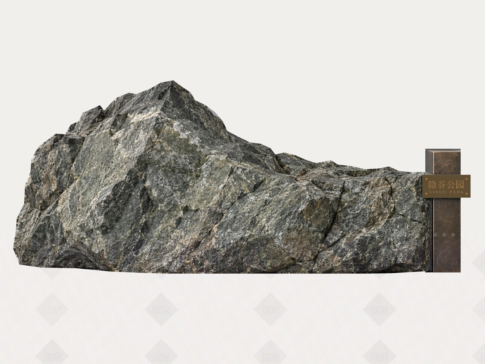 新中式景观景观导视3D模型下载【ID:1234676575】