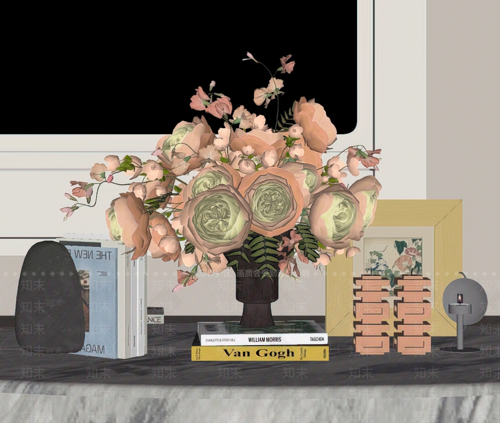 现代简约落地摆件SU模型下载【ID:1234679177】