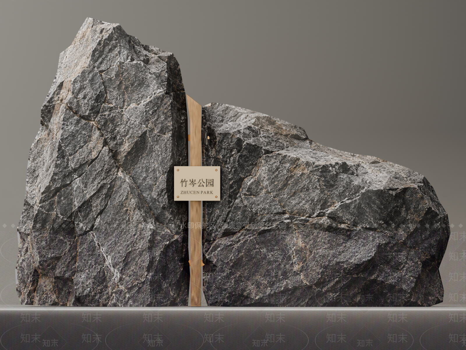 新中式景观景观导视3D模型下载【ID:1234679940】