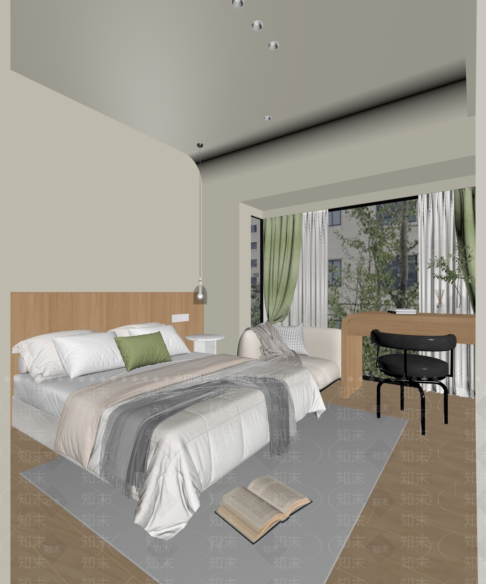 家居卧室SU模型下载【ID:1234683358】