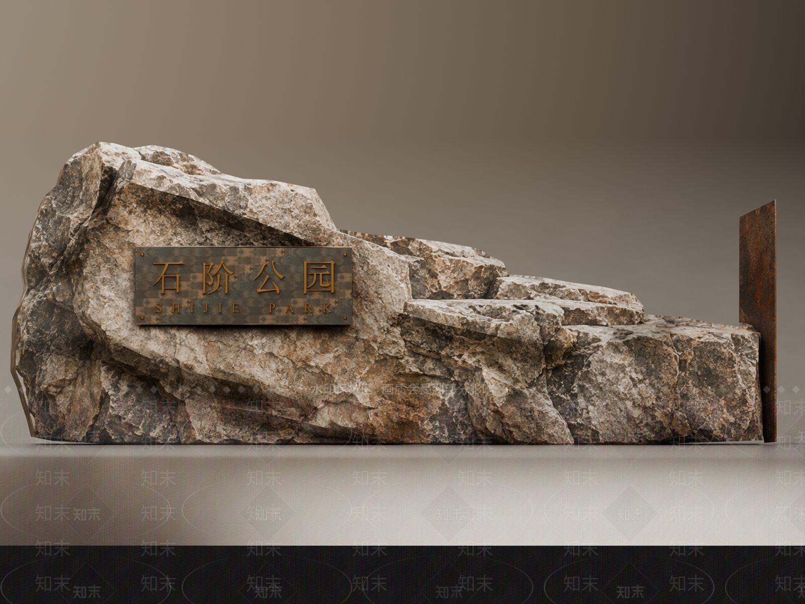 新中式景观景观导视3D模型下载【ID:1234684899】