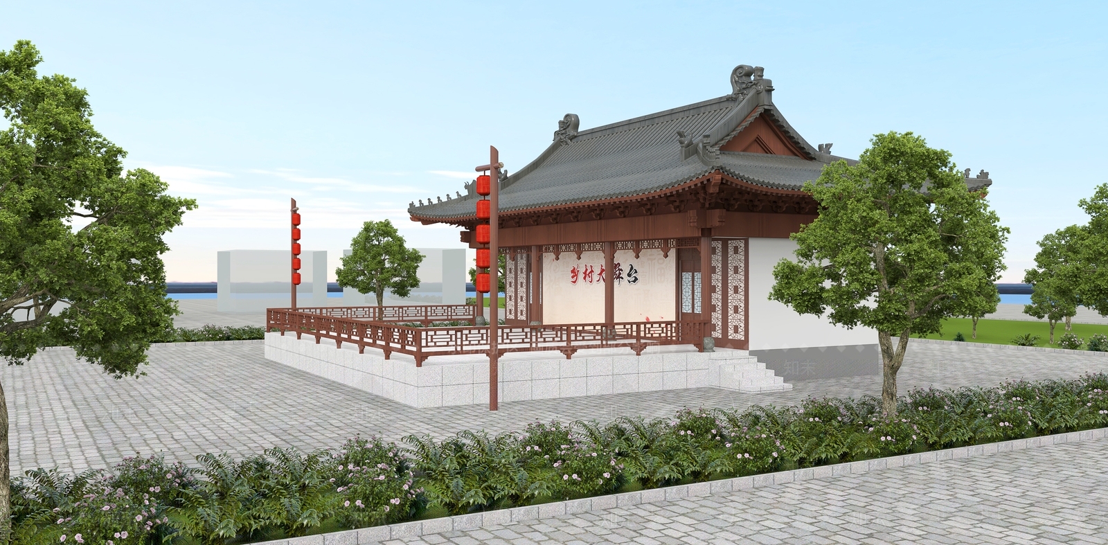 中式古建古建3D模型下载【ID:1234685735】