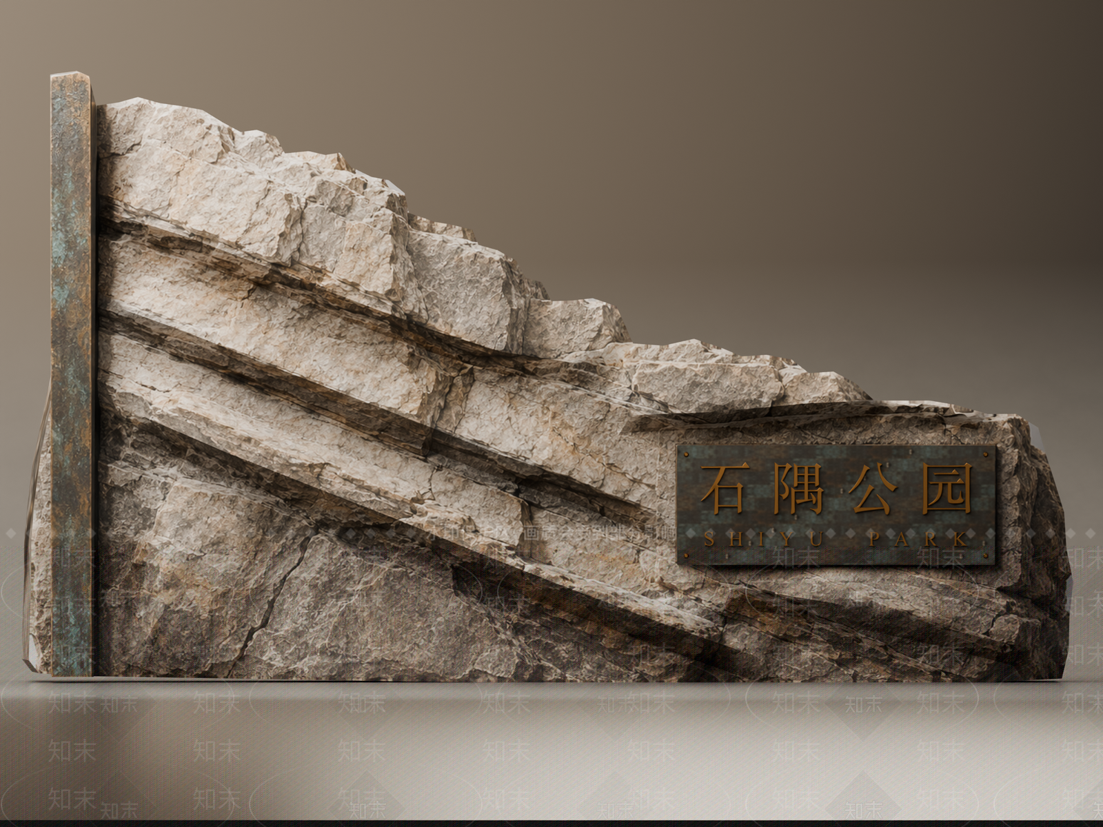 新中式景观景观导视3D模型下载【ID:1234688129】