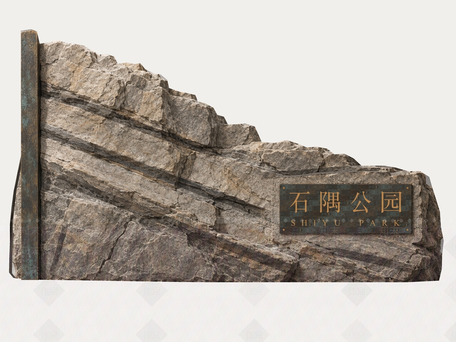 新中式景观景观导视3D模型下载【ID:1234688129】