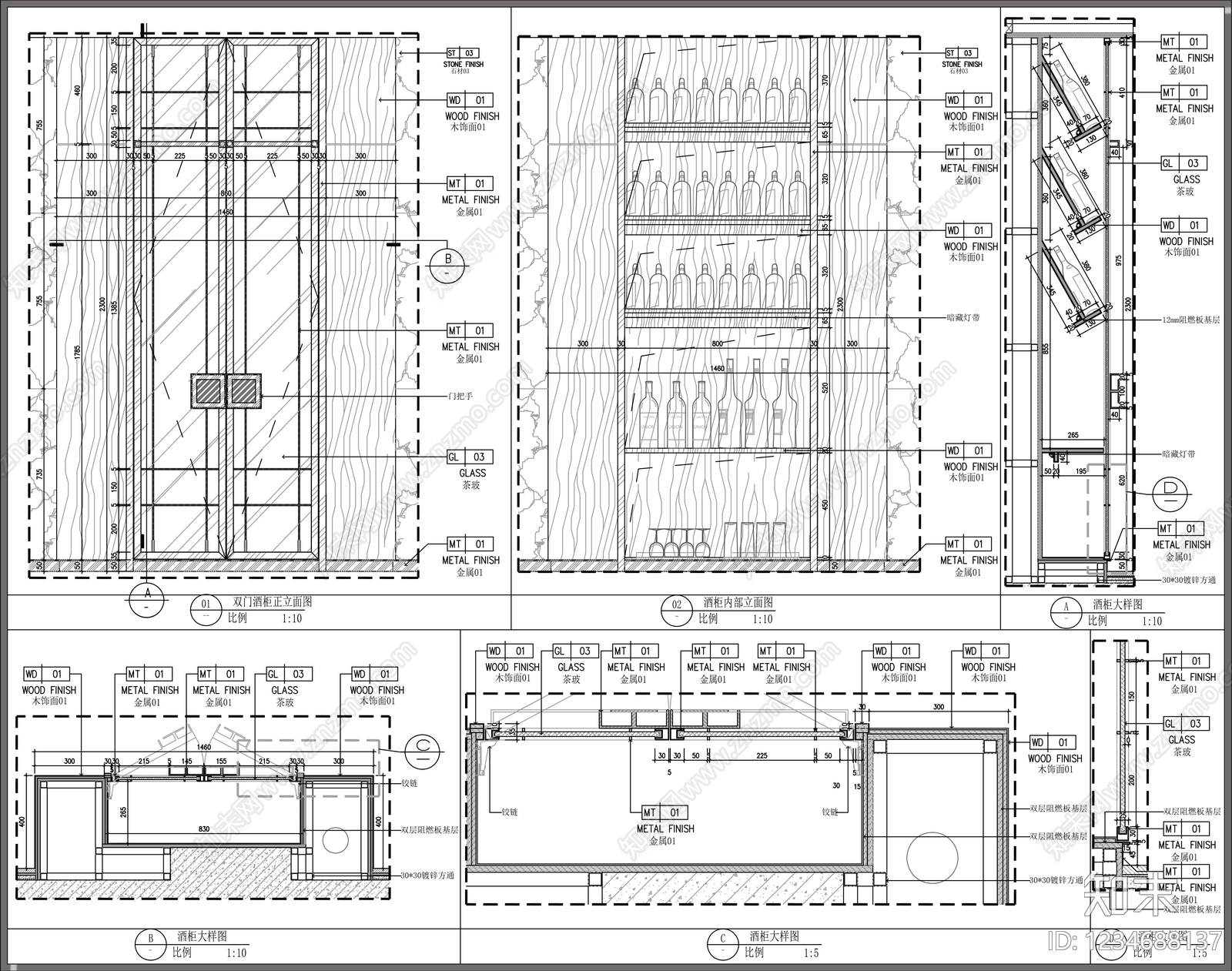 综合家具节点CAD图纸