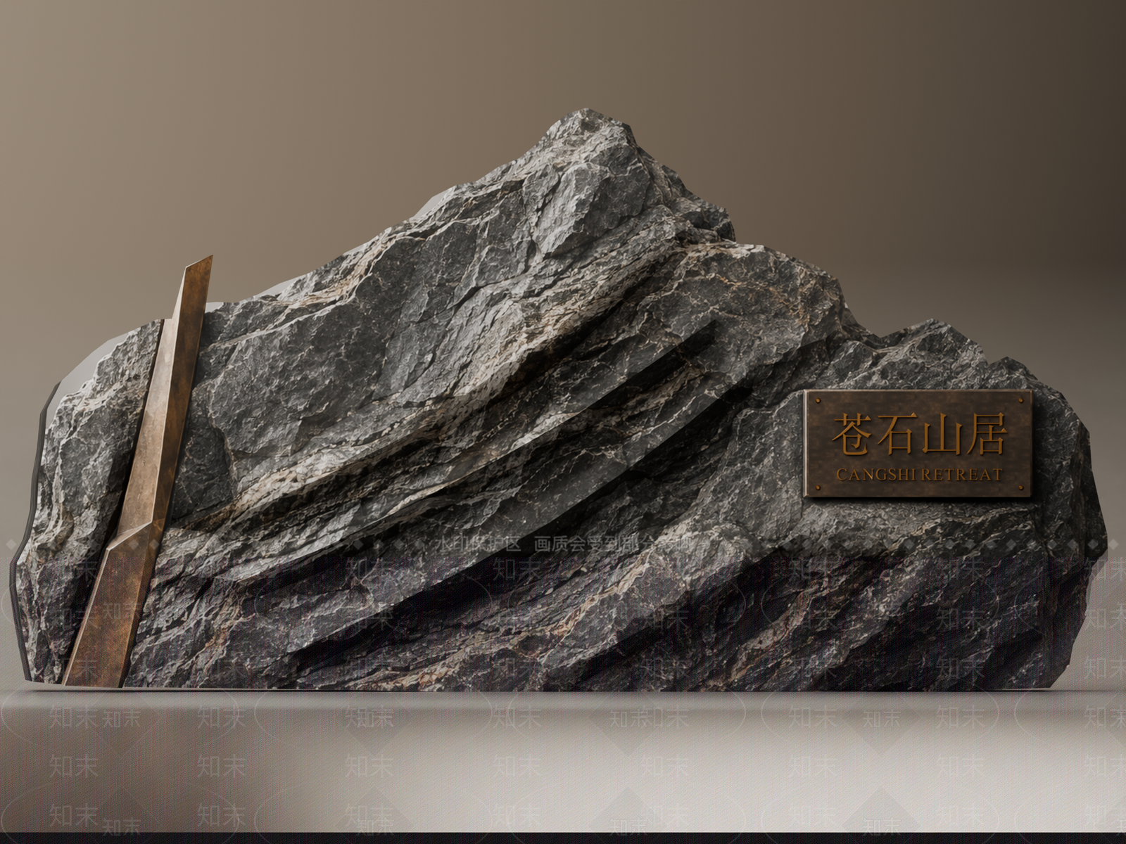 新中式景观景观导视3D模型下载【ID:1234689300】