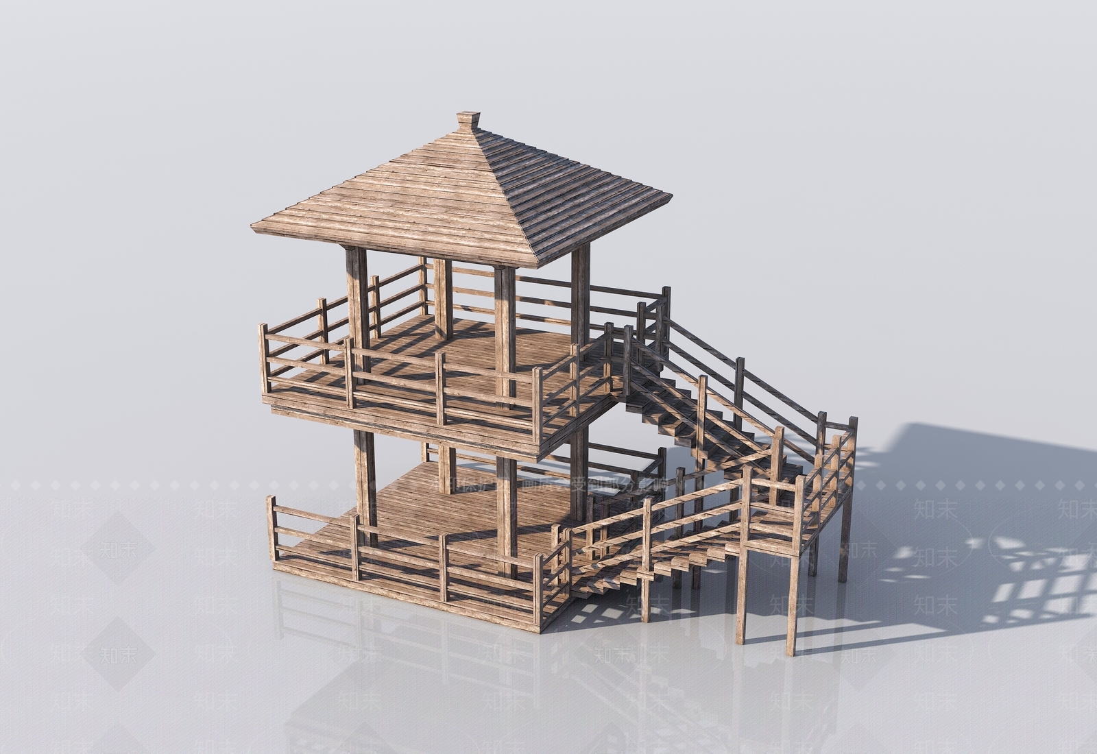 中式景观亭3D模型下载【ID:1234690210】