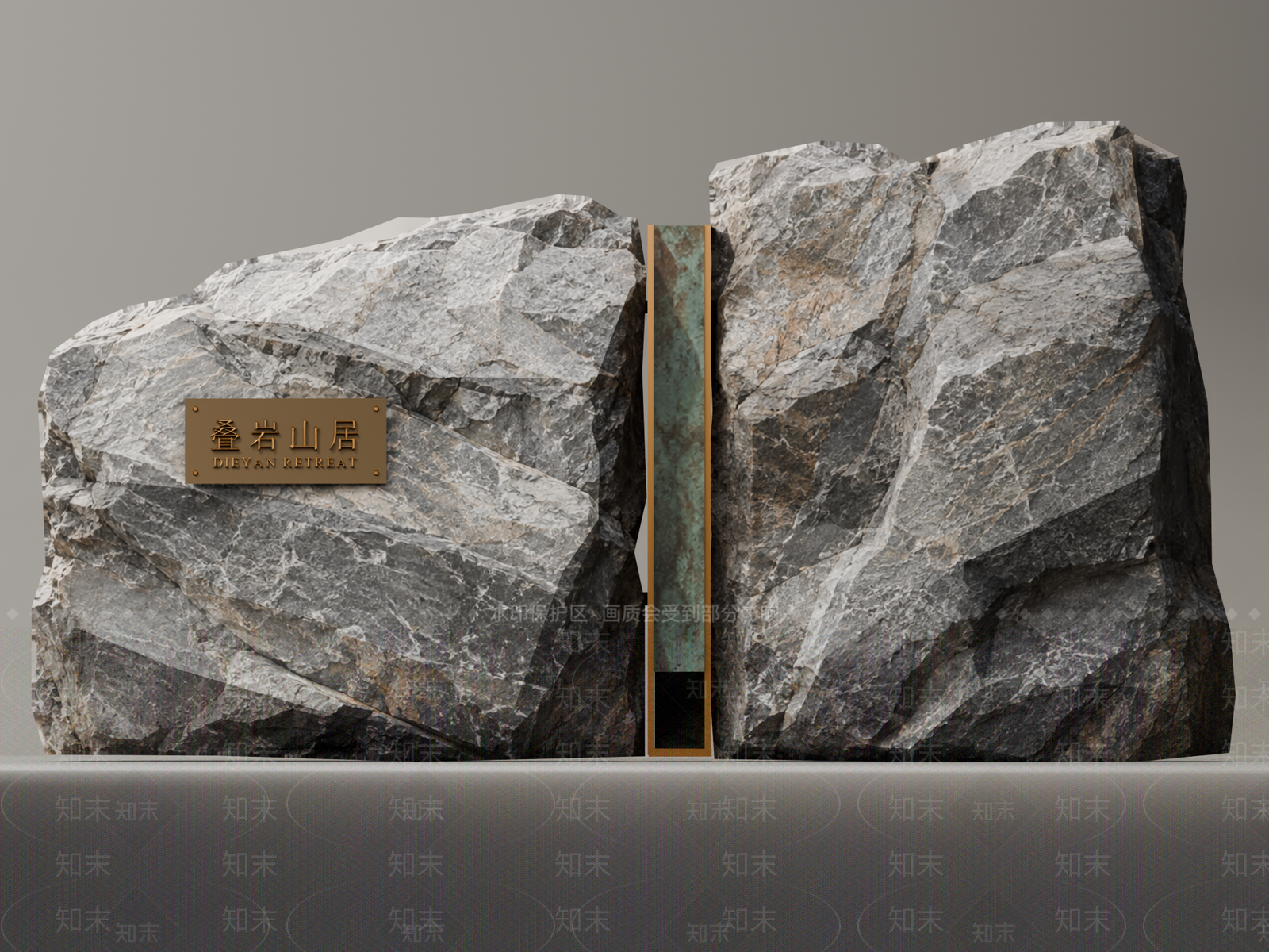 新中式景观导视3D模型下载【ID:1234690992】