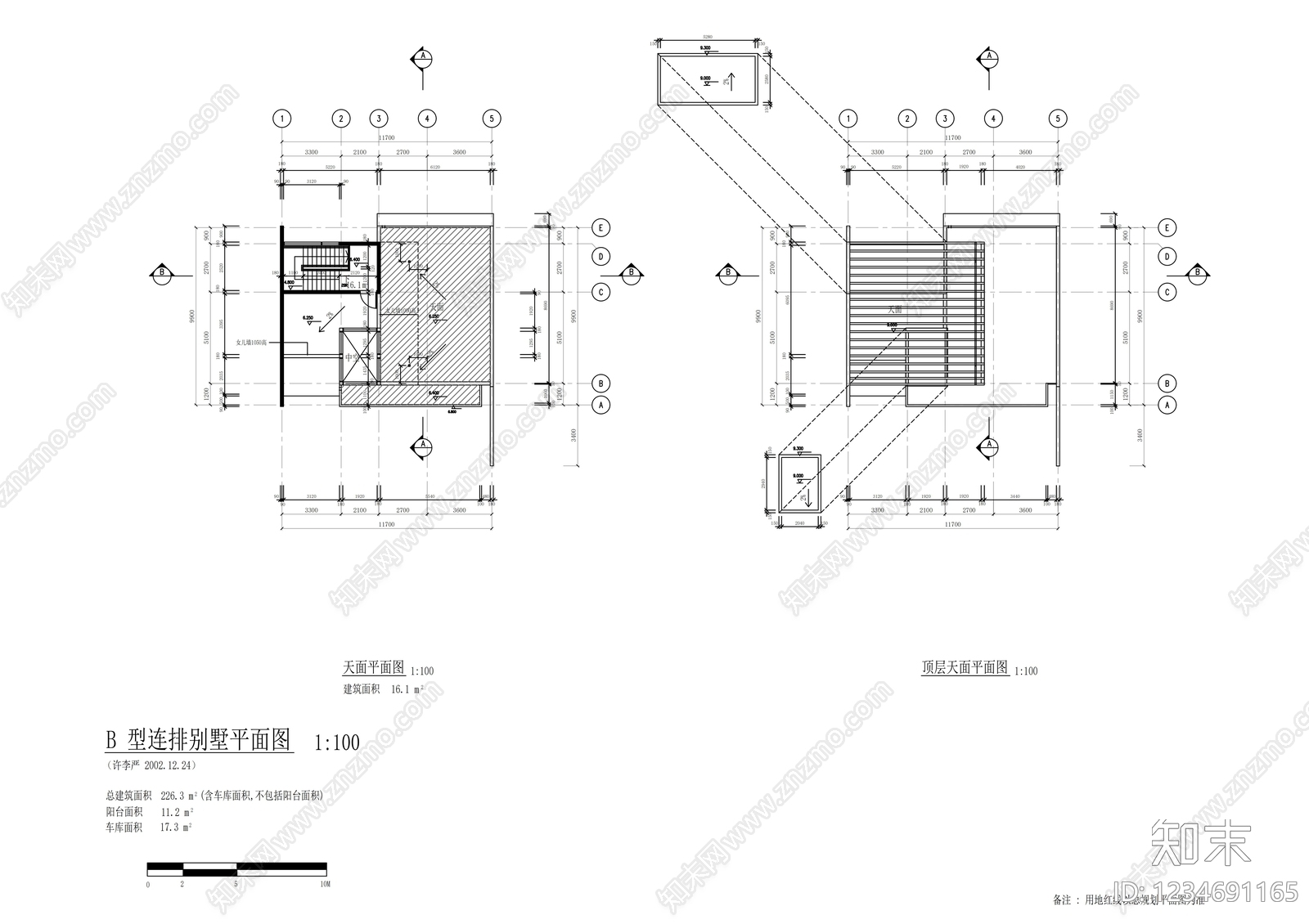 别墅建筑cad施工图下载【ID:1234691165】