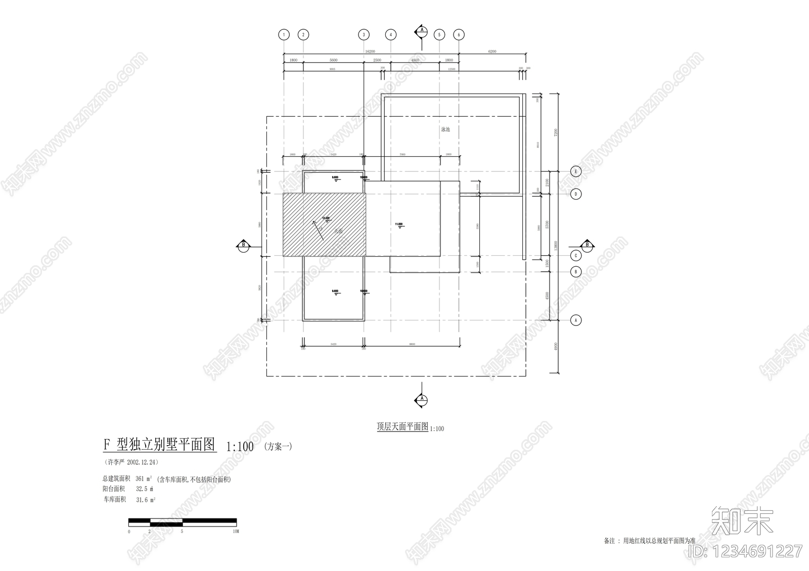 别墅建筑cad施工图下载【ID:1234691227】