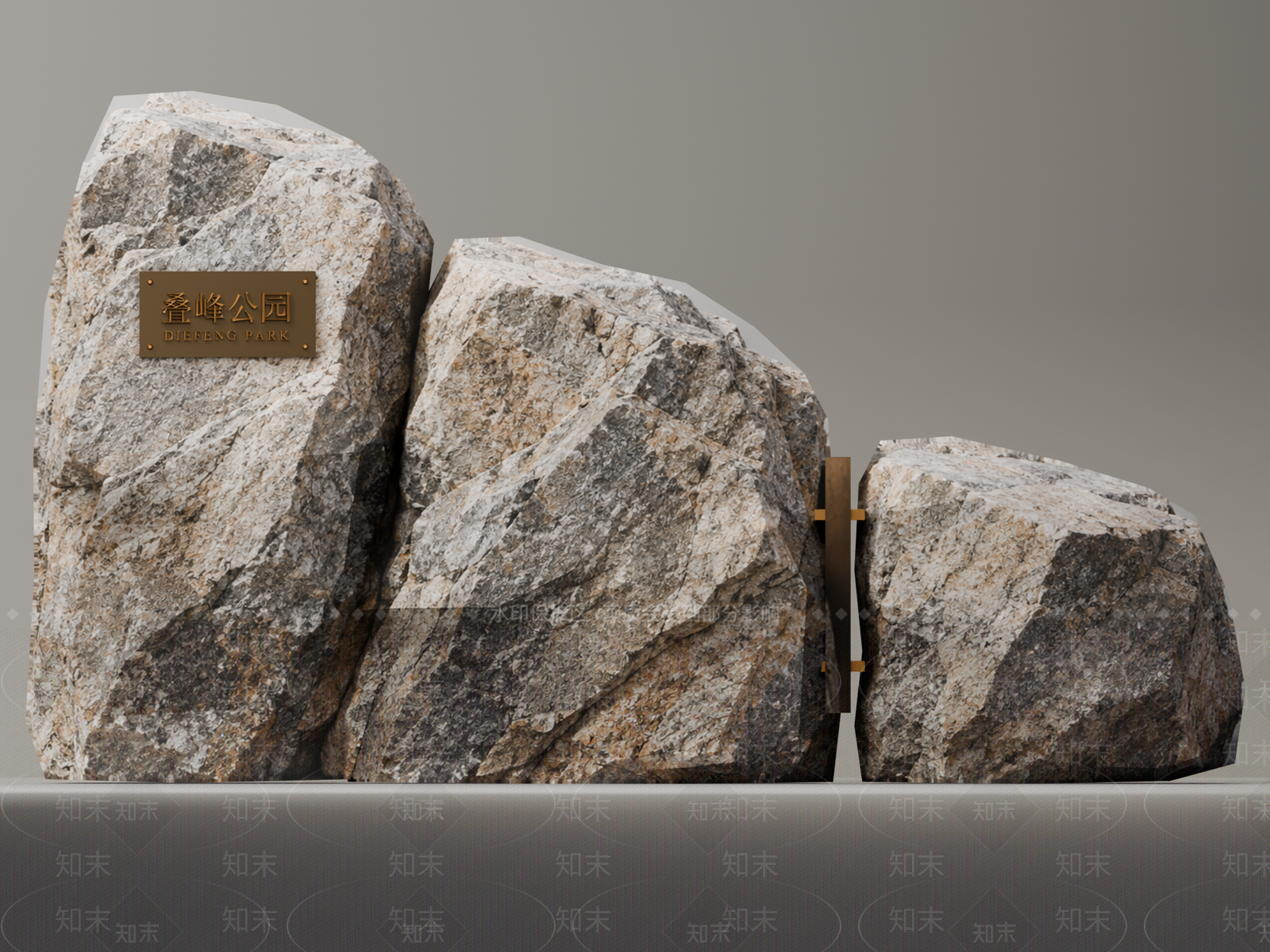 新中式景观景观导视3D模型下载【ID:1234698562】