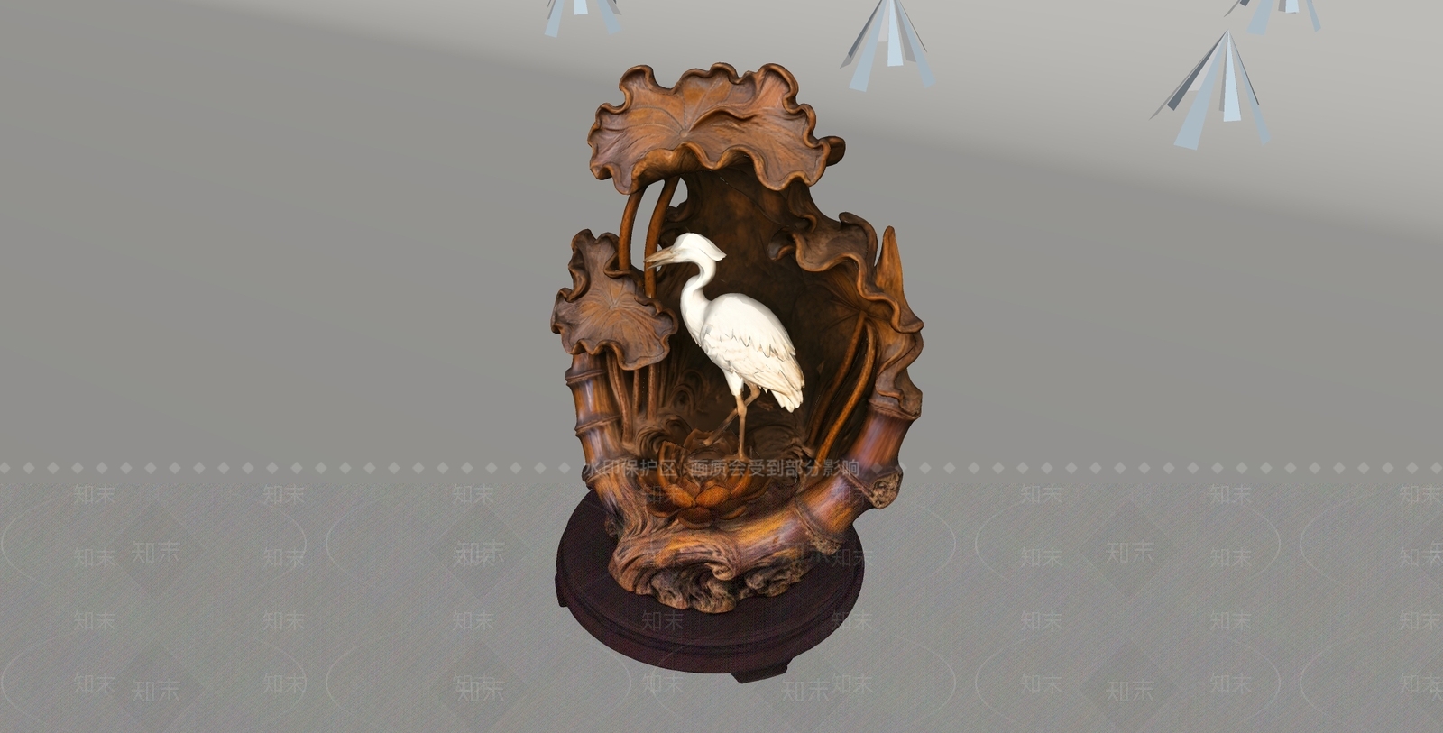 中式雕塑摆件SU模型下载【ID:1234693161】