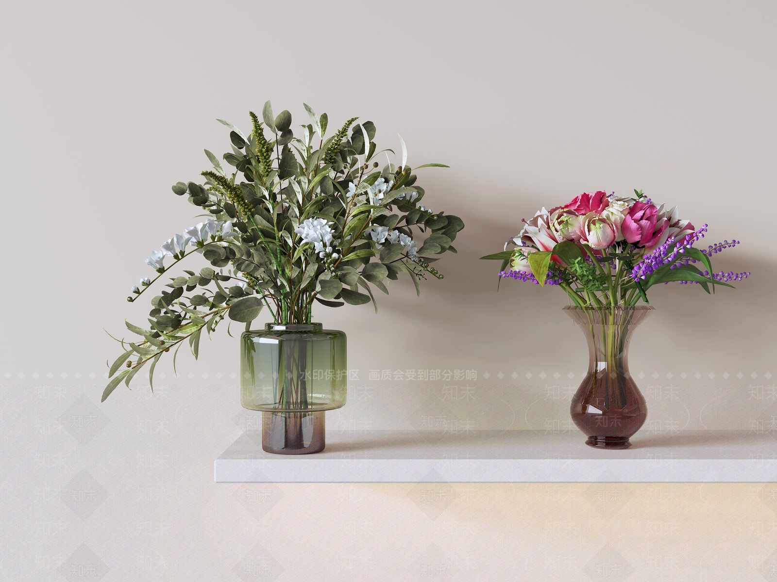 极简花艺SU模型下载【ID:1234693803】