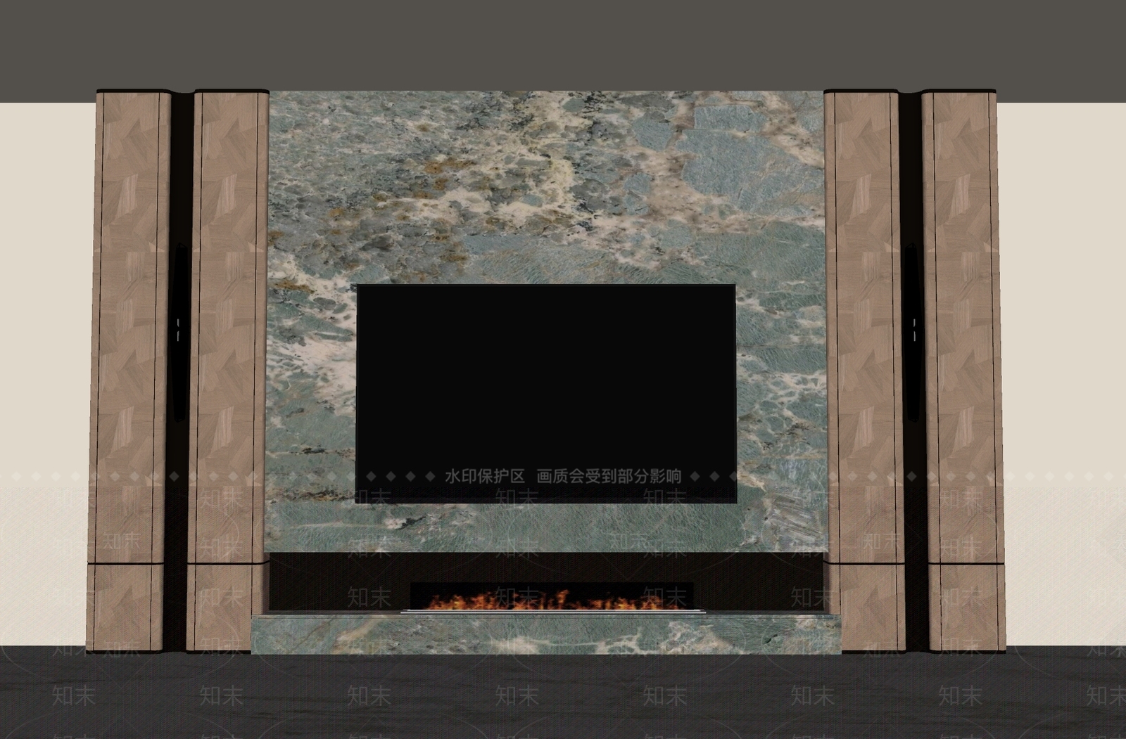 轻奢家居客厅SU模型下载【ID:1234695191】
