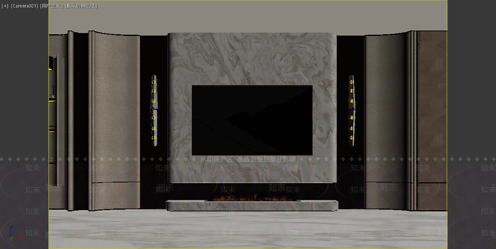 轻奢电视背景墙3D模型下载【ID:1234695214】