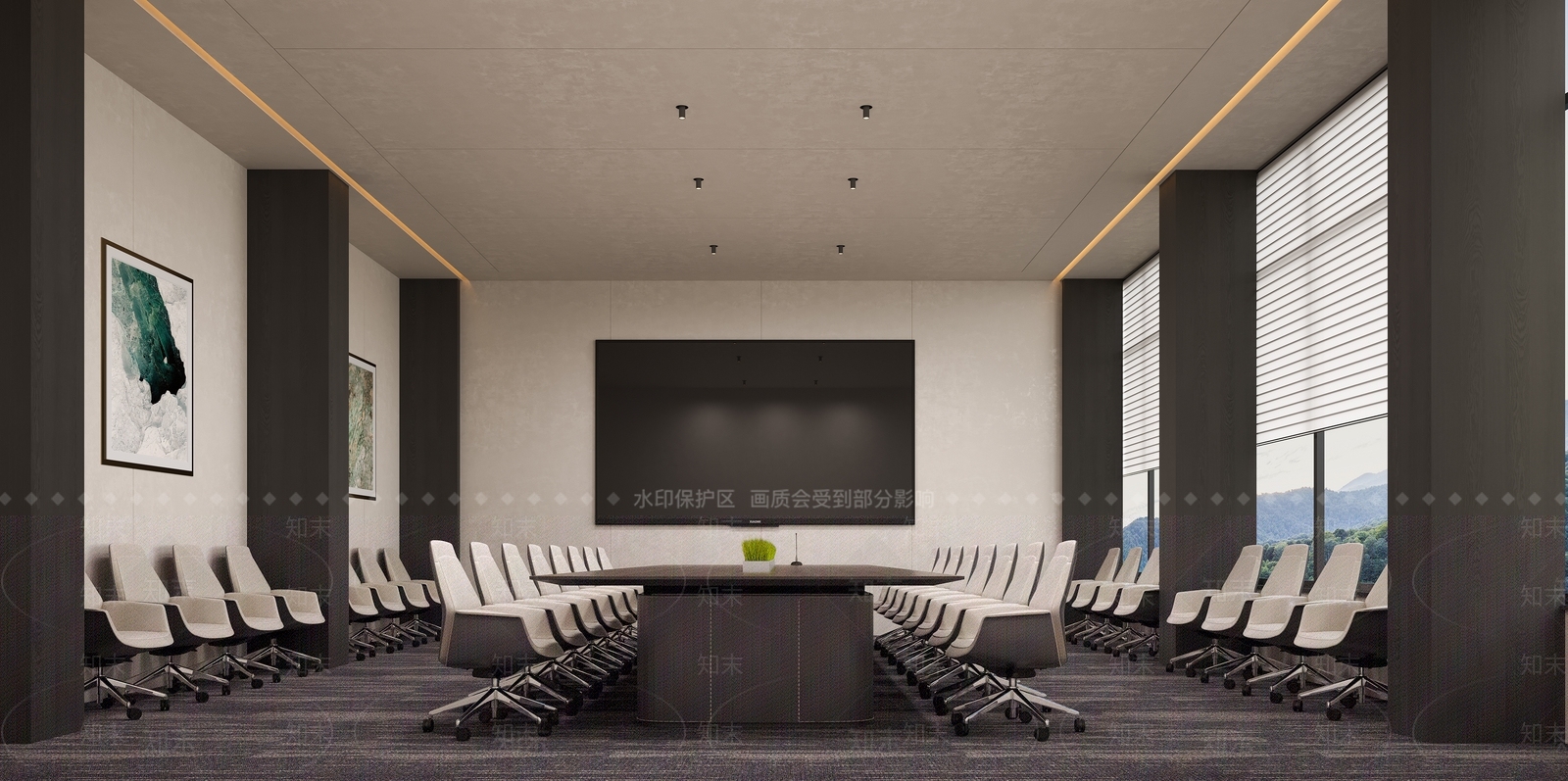 轻奢会议室3D模型下载【ID:1234695716】