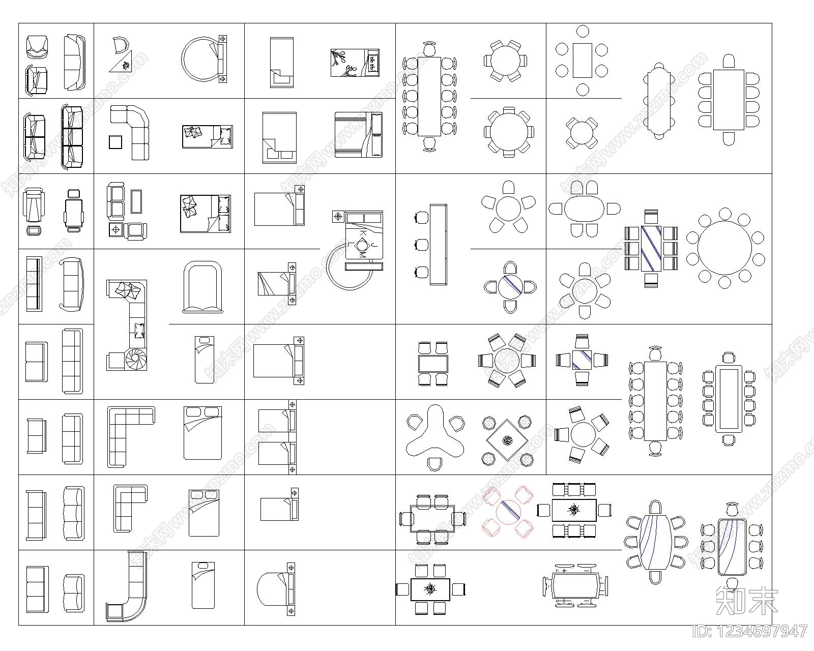 家具图库CAD图纸