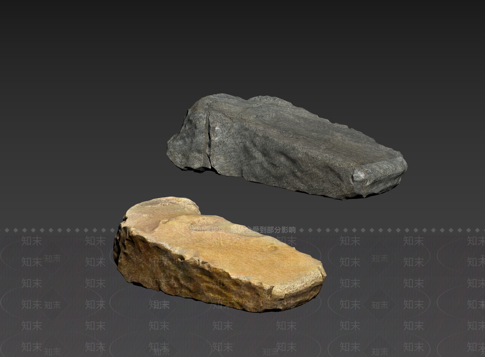 侘寂石头3D模型下载【ID:1234698437】